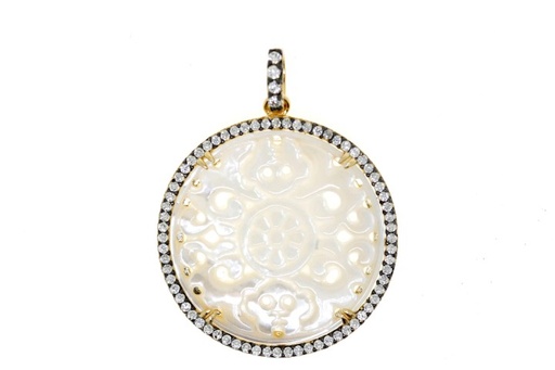 [067350002ZBL] Silver 925 pendant cz mop