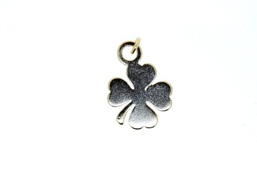 Colgante charm plata 925 trebol 9x9mm