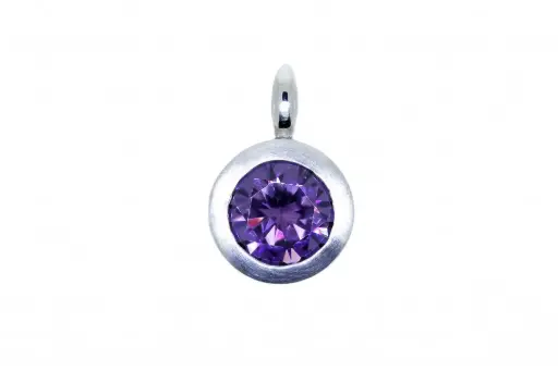 [068630001ZAM] Colgante plata 925 satinado con zirconita