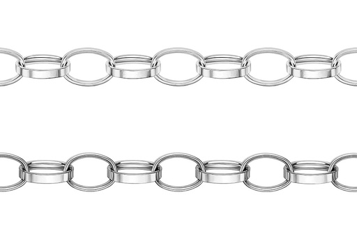 Cadena a metros rolo oval plana 060