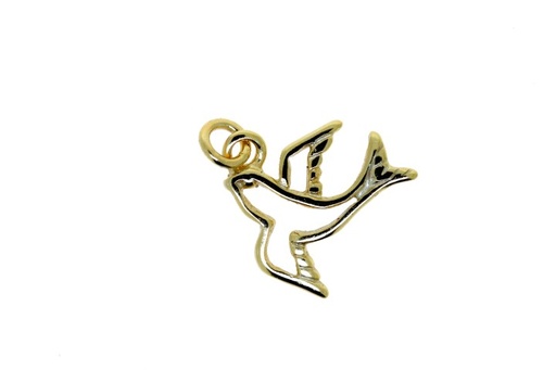 Colgante charm plata 925 paloma 