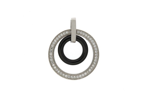 Colgante plata 925 ceramica con zirconita 