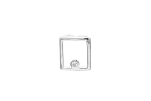 [077800000ZBL] Silver 925 square pendant cz