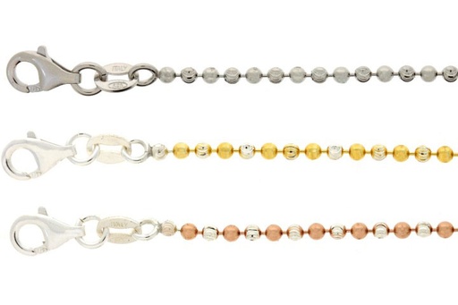 Bead chain 200 80cm rose gold plated