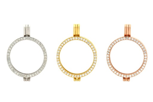 Colgante plata 925 zirconita porta moneda 