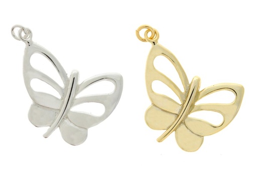 Colgante charm plata 925 mariposa 