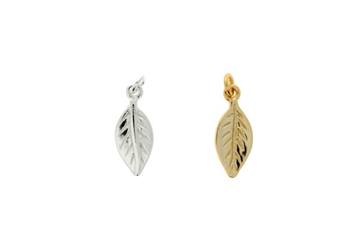 Silver 925 leaf charm