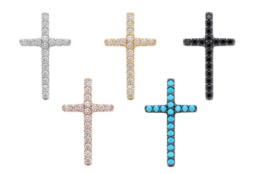 Silver 925 pendant cz cross