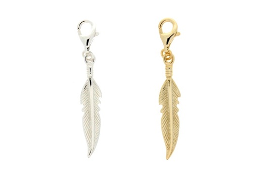 Silver 925 feather charm