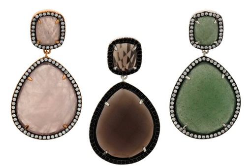 Silver 925  semi precious stone cz pendant