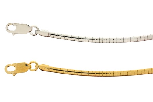 Cadena plata 925 omega plana de 2.5mm 