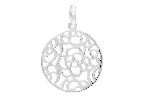 [0844300000PL] Silver 925 pendant circle with pattern