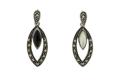 Colgante plata 925  marquesita con nacar 