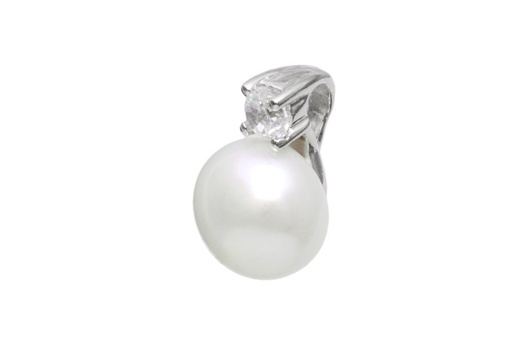 [086130001ZPB] Silver 925 pearl cz pendant