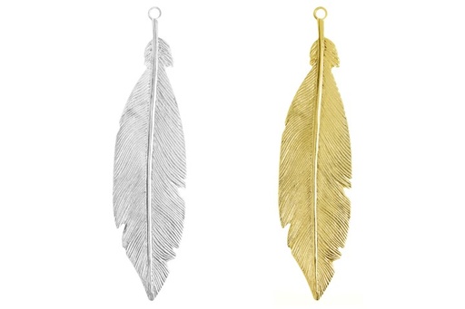 Colgante plata 925 pluma grande