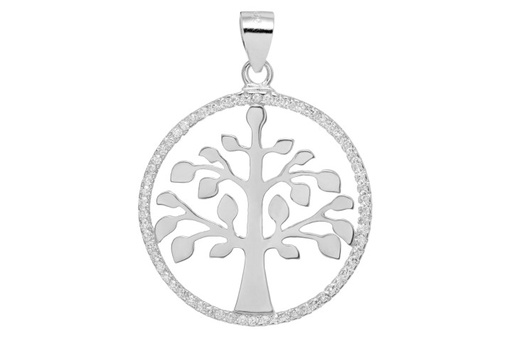 Colgante plata 925 zirconita arbol 