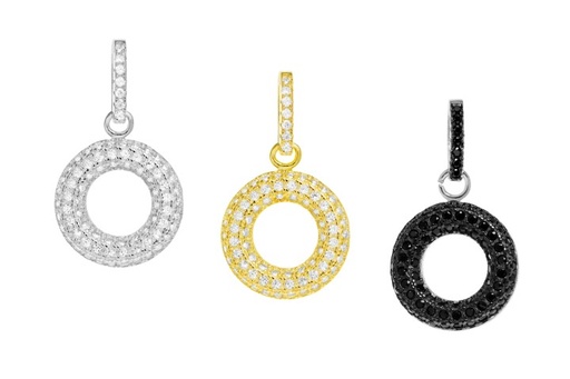 Colgante plata 925 microsetting cz circulo 