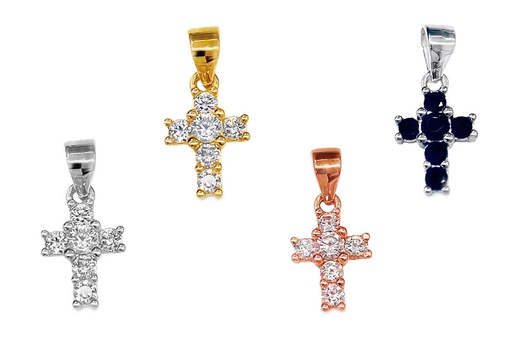 Silver 925 pendant cross cz