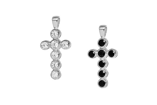 Colgante plata 925 zirconita cruz 