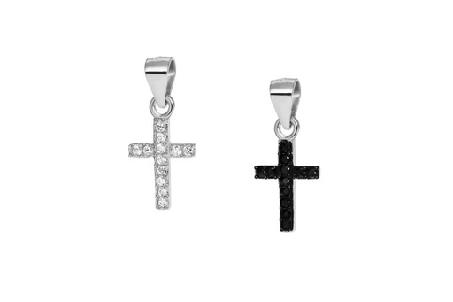 Colgante plata 925 zirconita cruz