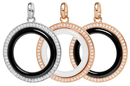 Silver 925 ceramic cz pendant