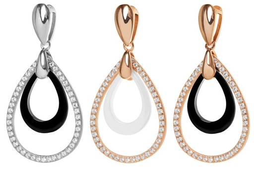 Colgante plata 925 ceramica con zirconita 