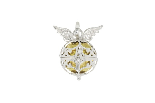 Colgante llamador de angeles plata 925 ala 