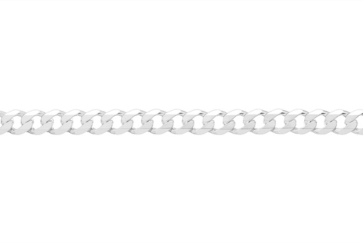 Sterling silver 4.5mm 6 sided diamond cut curb chain 120 necklace