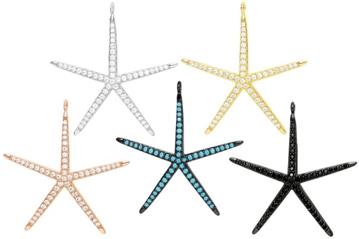 Colgante plata 925 estrella con zirconita 