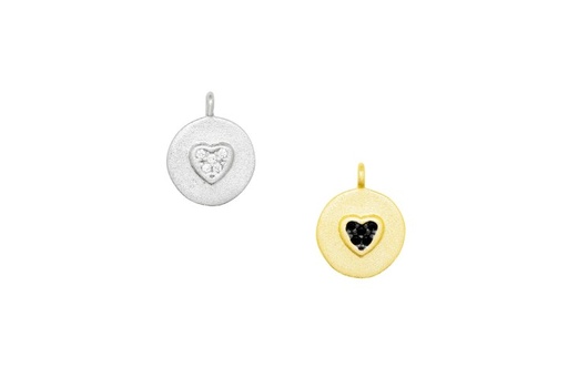 Colgante charm plata 925 corazon 