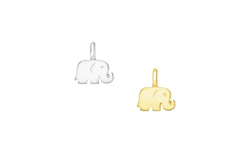 Sterling silver elephant charm