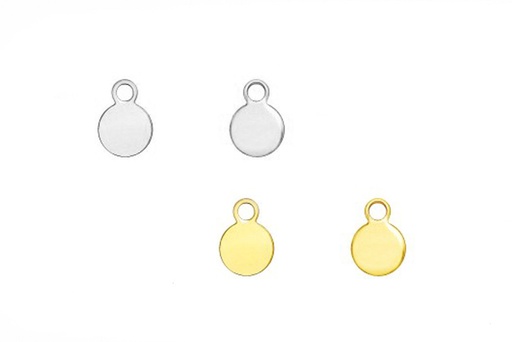 Placa de plata 925 redonda