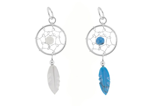 Silver 925 natural stone pendant