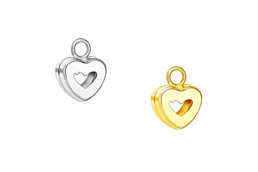 Colgante charm plata 925 corazón 