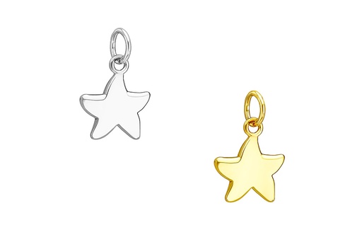 Silver 925 star fish pendant charm