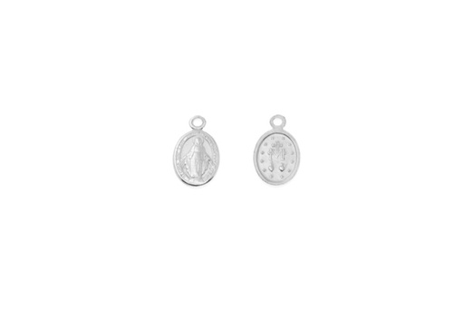 [1149800000PL] Colgante charm plata 925 medalla virgen 