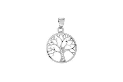 [115150001ZBL] Colgante plata 925 zirconita arbol vida 