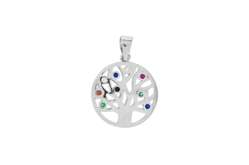 [115160001ZMC] Colgante plata 925 mix zirconita arbol vida 