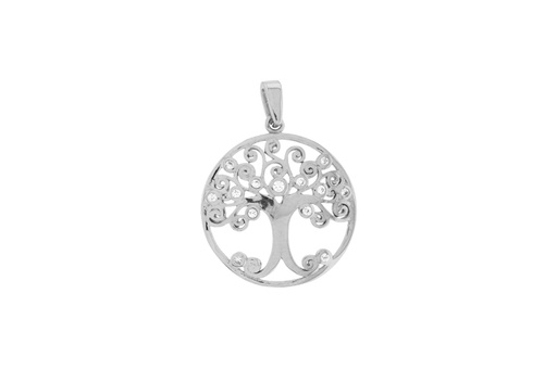 [115190001ZBL] Colgante plata 925 zirconita arbol de la vida 
