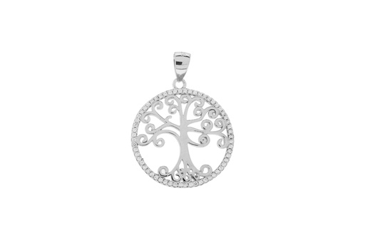 [115200001ZBL] Colgante plata 925 zirconita arbol de la vida 