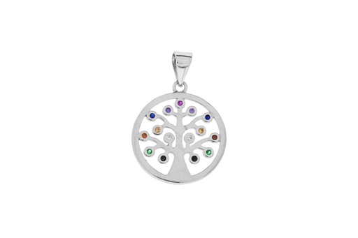 [115230001ZMC] Colgante plata 925 zirconita arbol de la vida 