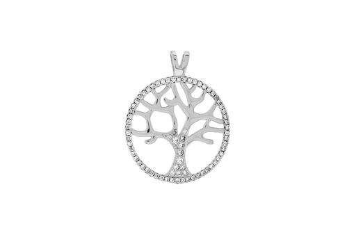 [115420001ZBL] Colgante plata 925 zirconita arbol de la vida 