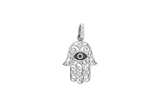[1166600000OX] Colgante plata 925 mano fatima con ojo turco