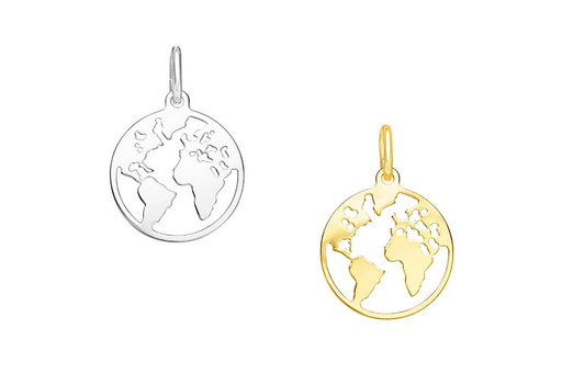 Colgante charm plata 925 mundo