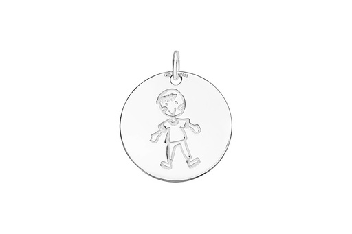 [1181900000PL] Colgante plata 925 placa niño 