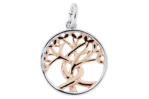 [11917000RODR] Colgante plata 925 arbol de la vida bicolor 