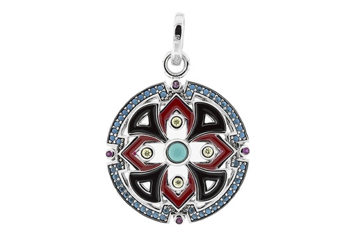 [119650001ZMC] Silver 925 mandala  pendant
