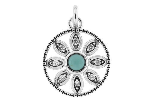 [119660006GTU] Silver 925 mandala  pendant