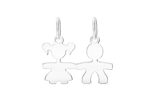 [1201700000PL] Colgante plata 925 niña y niño 