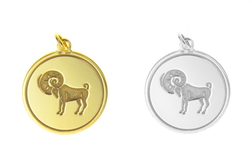 Colgante charm plata 925 horoscopo 